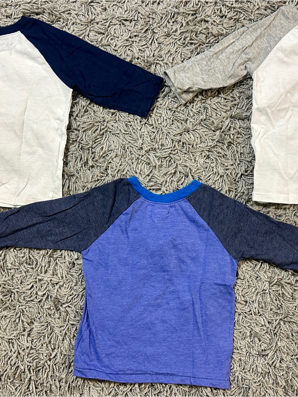 Old Navy Boys Blue and Navy Raglan Long Sleeve Tee